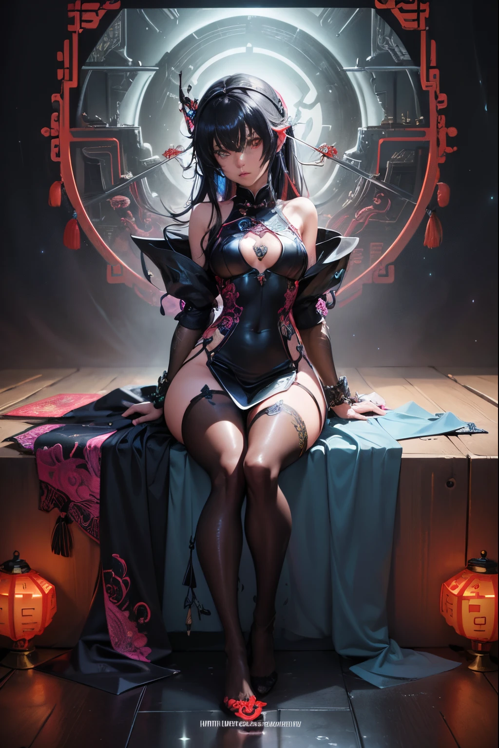 (((, bad girl))), (((Chinese looks))), Rias Gremory from High School DXD ((skinny girl)), Full body, glamour, wet skin, Wet hair, night sky, rain, Bokeh, (((fey))), fantasy, rpg, DnD, hyperdetailed painting, luminism, 4k resolution, fractal isometrics details bioluminescens , 3d render, octane render, intricately detailed , cinematic, trending on artstation Isometric Centered hypereallistic cover photo awesome full color, hand drawn , gritty, realistic mucha , intricate, hit definition , cinematic,Rough sketch, bold lines, on .