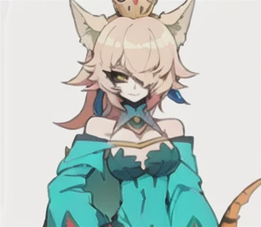 Cartoon drawing of a woman with white hair and a green sweater, [[[[sonriendo malvado]]]], Hembra Fursona, Chica de anime con cabello verde azulado, Anime Catgirl, Fursona!!!!, zorro blanco de pelo, Holo es una chica lobo, Fursona con ropa elegante, Chica anime con orejas de gato, en un estilo anime, unknown artstyle