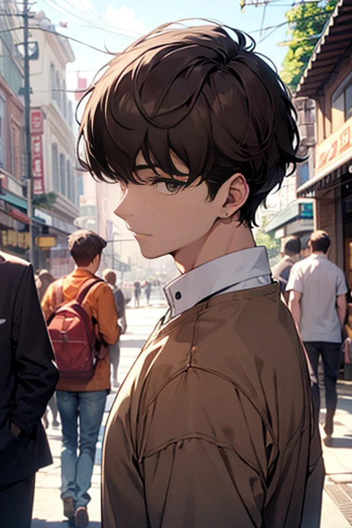 Mob Chara、brown haired、One Man