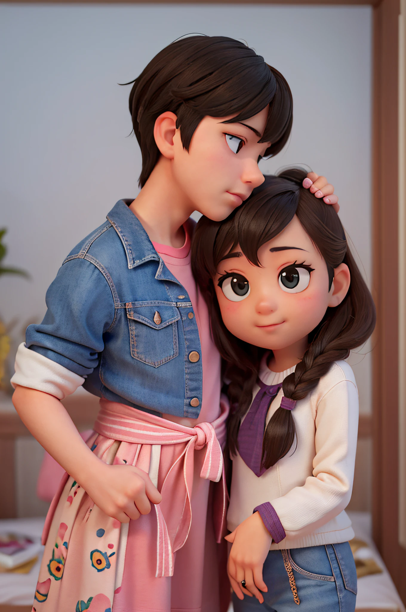 cute couples adorable ,stunny,cute cartoon style art