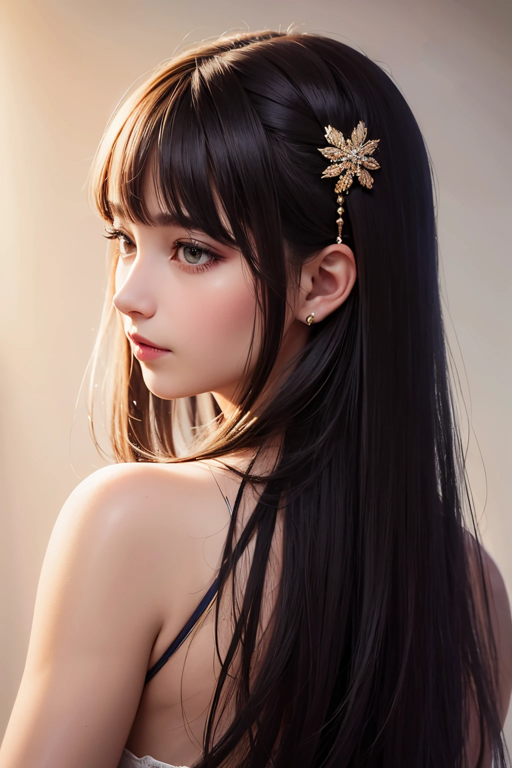 1girl，The upper part of the body，Face details