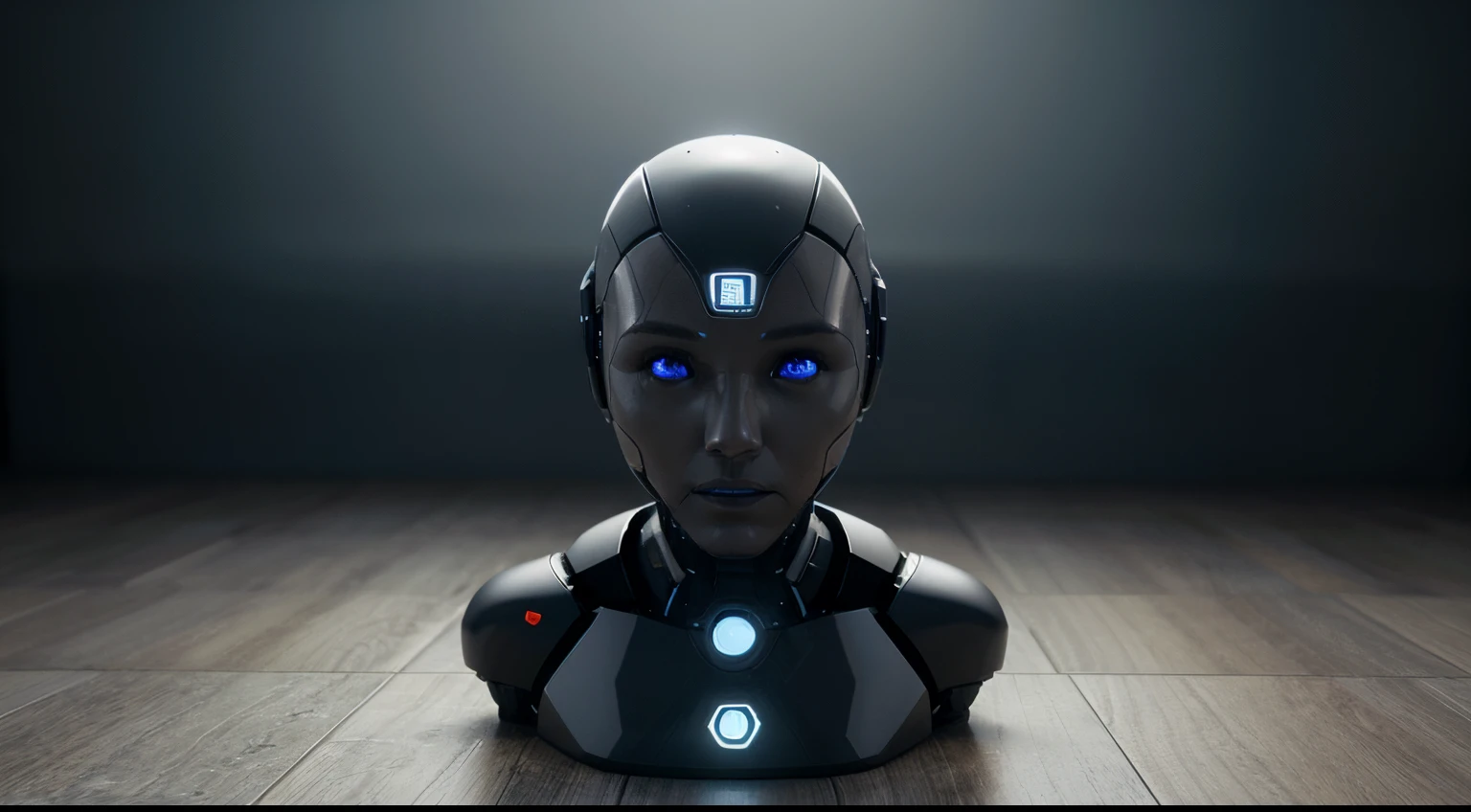the cover art of rood magazine ANDROID has a sphere, a worm, and a glowing blue light, in the style of conceptual portraiture, made of rubber, futuristic robots, elina karimova, light black, technology-based art, oversized objects --s 500 --ar 4:5 --v 6.0 --style raw