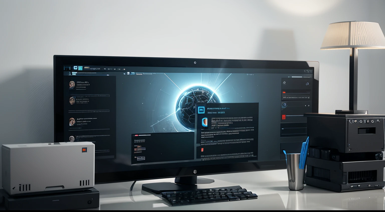 Artificial Intelligence digital concept illustrate of modern internet technology and innovative processes 3D rendering