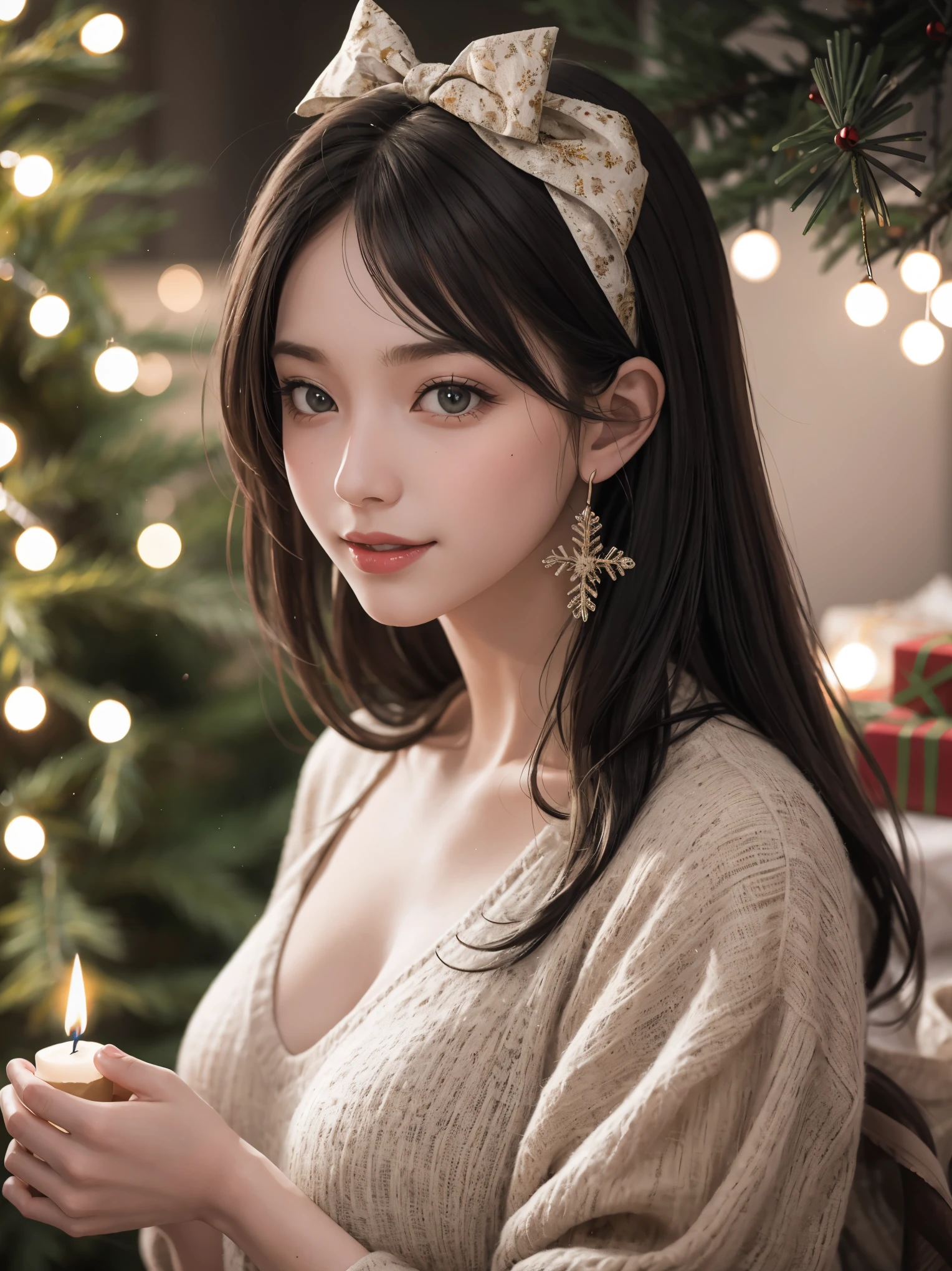 (best quality,4k,8k,highres,masterpiece:1.2),ultra-detailed,realistic,gifts,table,Christmas tree,decorations,wrapping ,bows,ribbon,presents,holiday spirit,vibrant colors,warm lighting,cozy atmosphere,toys,cards,candles,snowflakes,joyful,celebration,exquisite details,exciting surprises,shiny ornaments,sparkling tinsel,beautifully wrapped,excited children,anticipation,festive mood,magical ambiance,delightful moment,wonderful memories,family gathering,cheerful faces,Christmas magic,extravagant,abundance of presents,HDR,UHD,studio lighting,ultra-fine painting,sharp focus,physically-based rendering,professional,vivid colors,bokeh.