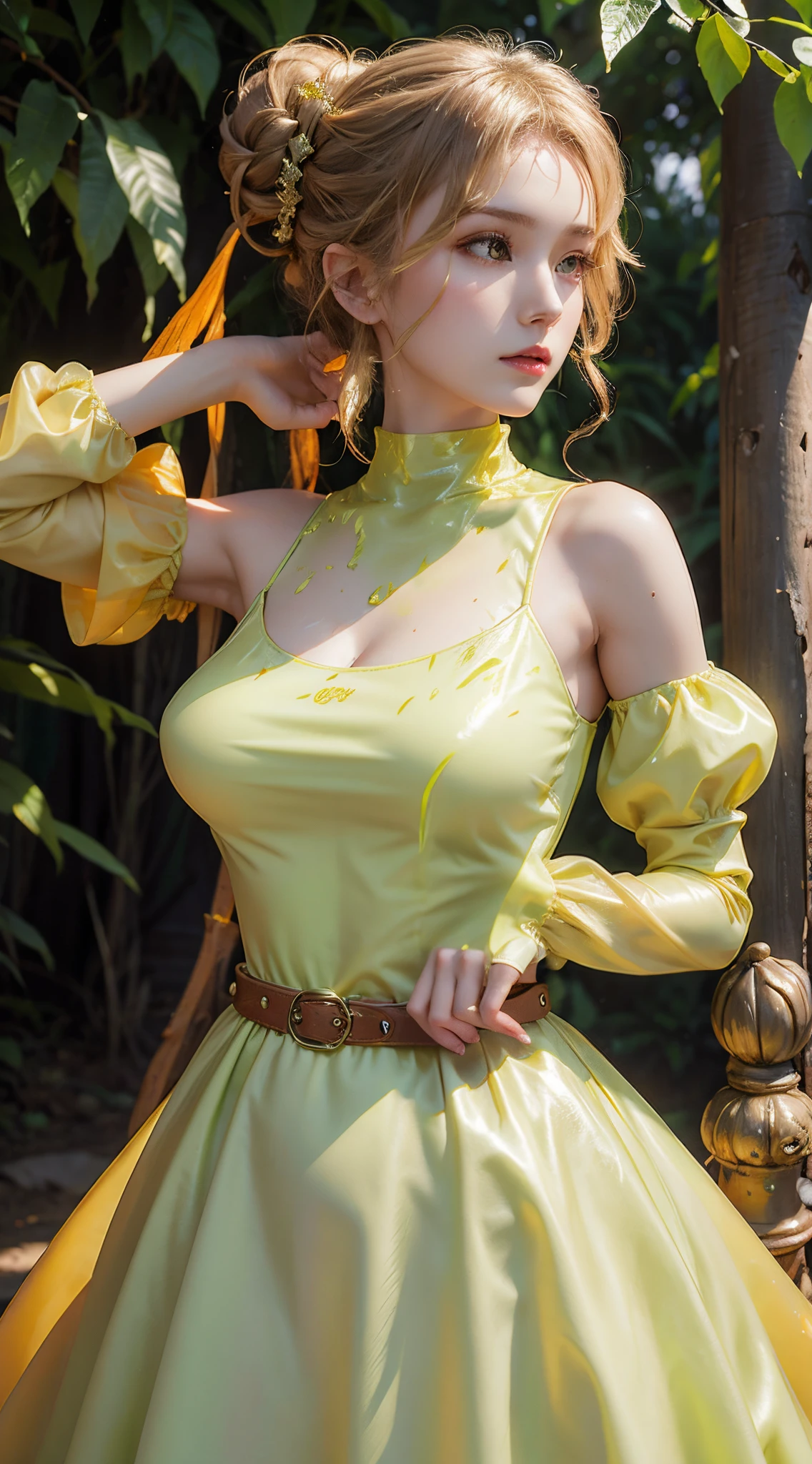 (day:1.7), standing in front of a building in the background,
green dress with a yellow bow tie and earrings,
yoimiya, arm tattoo, choker, hair ornament, light brown hair, long hair, (orange eyes:1.5), red choker, sidelocks,
1 girl, 20yo,young female,Beautiful Finger,Beautiful legs,Beautiful body,Beautiful Nose,Beautiful character design, perfect eyes, perfect face,
looking at viewer, (innocent_big_eyes:1.0),(expressionless:1.3),seductive pose.teasing smile,
NSFW,official art,extremely detailed CG unity 8k wallpaper, perfect lighting,Colorful, Bright_Front_face_Lighting,
(masterpiece:1.0),(best_quality:1.0), ultra high res,4K,ultra-detailed,
photography, 8K, HDR, highres, absurdres:1.2, Kodak portra 400, film grain, blurry background, bokeh:1.2, lens flare, (vibrant_color:1.2)
(Beautiful,Large_Round_Breasts:1.4), (beautiful_face:1.5),(narrow_waist),(perfect anatomy,perfect fingers), tatto on breasts