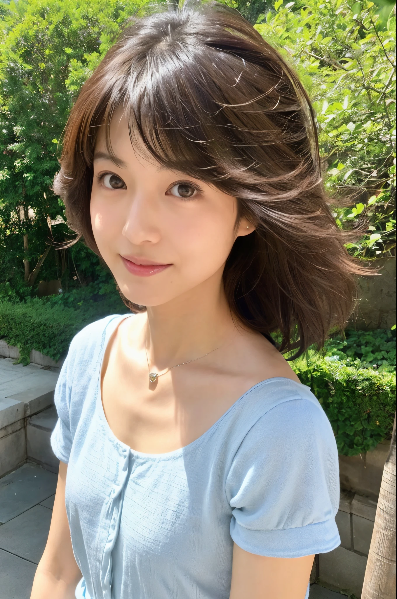 (High reality photograph, high resolusion, detailed face, detailed eyes) Skinny Japanese lady, 30 years old, cute face, various face expression, solo:1, lovely body, skinny figure, various hair style, very thin waist, summer