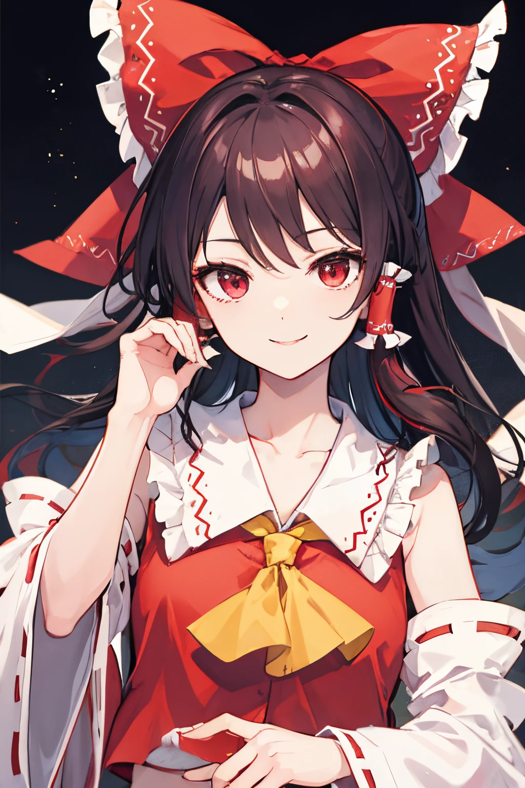 Hakurei Reimu,Touhou project,smile