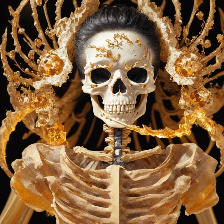 Skull 32K,Phoenix Immortal Demon Skeleton Realm, Chance encounter with Liu Hanshu,tmasterpiece, Better quality, Still photography,Muppet skeletons,There are terriers,Linen coarse cloth skeleton holding a puppet triceratops skeleton,The animal images are super vivid and cute,sprout,intelligent,Crayon texture light skeleton,200 Creativity,depth of fields,Puppet skeletons with orange-red furry,National style crystal skeleton circle,Flying nine-tailed fat skull flame ethereal toad star,Golden-black damask white rabbit fur bra,Fuchsia pink diamonds, Tulle burgundy diamond shin guard,Red Crystal Skull Explosion 1:900 miniatures,Front view,Pure transparency,Wear boxing gloves,Ice is permeable to gas,Film light and shadow,Panorama ultra-wide angle,extremely happy,The texture of the real person is delicate,Strong visual impact,Hyper-detailing,Dream crystal skeleton,Refined face,prettyeyes,high saturated,Wear reflective sunglasses with a thick gold thread,crystal-clear,Good sense of perspective,Light and shadow effects,16K smooth,The surface is not well lit,Fluttering black hair crystal skeleton,((Crystal skeleton))