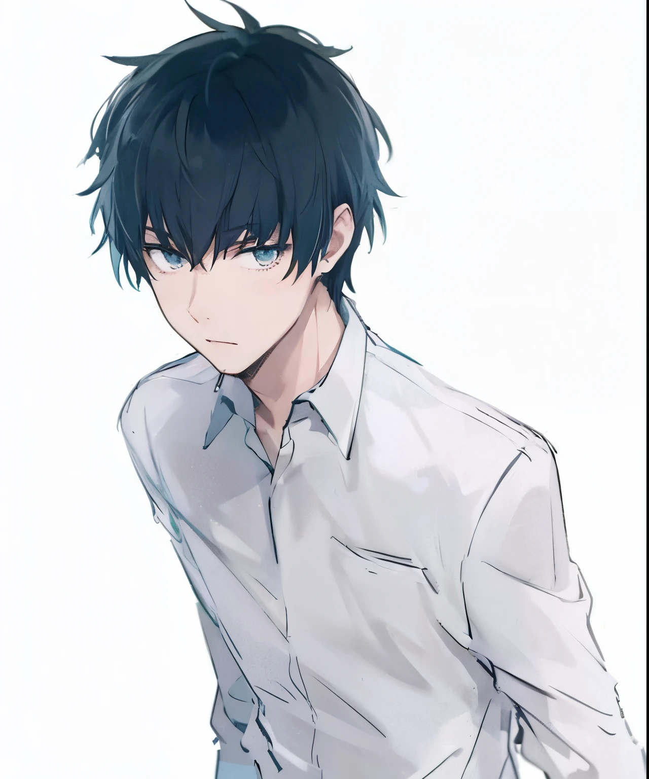 A handsome young man,black color hair,wear a t-shirt