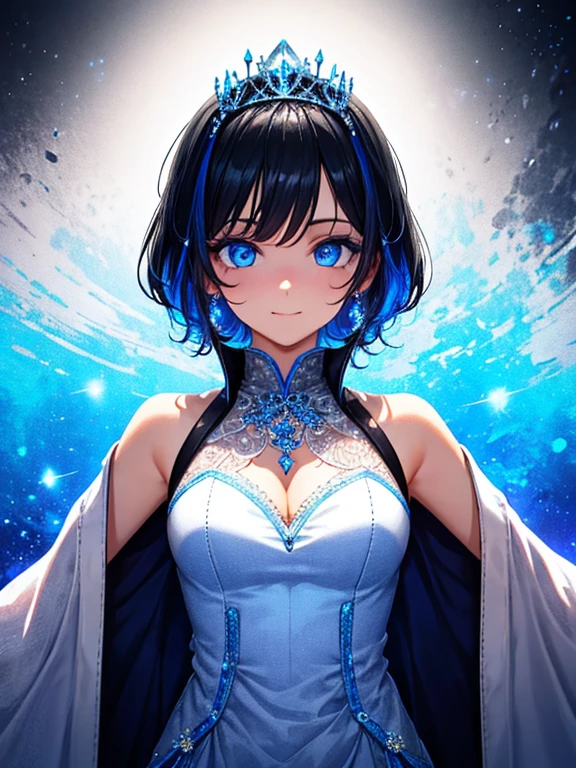 ((masterpiece、top-quality:1.5、a high chroma:1.5、ultra-detailliert、high-resolution illustrations:1.5、Ultra-high-definition CG、8k size wallpaper、offcial art))、(spiral of light),(highly colorful:1.5),(front view:1.8),(1girl),(Princess knight),(Cute s:1.5)、(Shining blue eyes:1.5),(Beautiful face:1.5,Beautiful eyes:1.5)、(close to viewer:1.5),
(forced smile:1.3)、(sexy body),((Detailed fantasy 、white princess dress:1.5)),((intricate detailes,detailed princess dress)), (Beautiful princess dress in every detail),(medium breasts:1.5),,(Shining blue eyes:1.8)、(upper body:1.8)、(),white princess dress ,Fantasy,clouds、colourfull