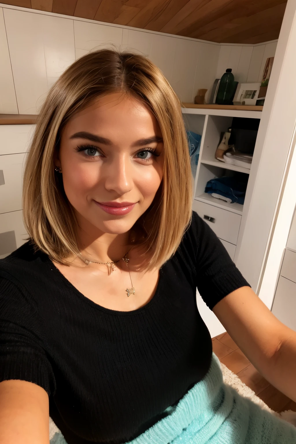 Eine junge Frau, 20 Jahre alt, Ihr Vater stammt aus Asien, ihre Mutter aus Deutschland, sie ist in einer scene von Destiny 2, she looks lovly to the camera She over her shoulder, is slim and has slightly tanned skin, Ihr Haar ist mittellang und dunkelblond, Ihre Augen sind blau, She has a charming smile and is small, Cute dimples, 8K, HDR