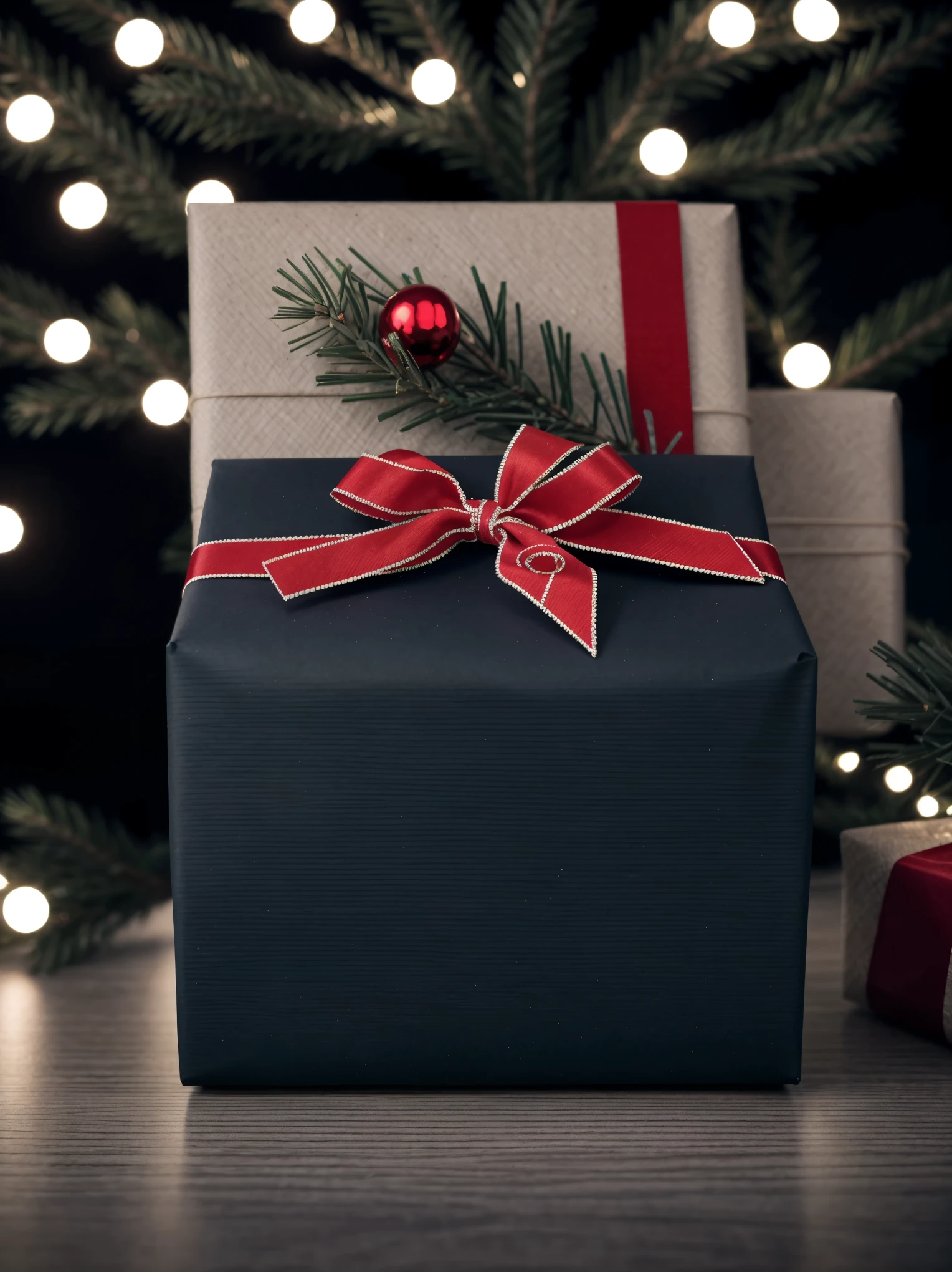(best quality,4k,8k,highres,masterpiece:1.2),ultra-detailed,realistic,gifts,table,Christmas tree,decorations,wrapping ,bows,ribbon,presents,holiday spirit,vibrant colors,warm lighting,cozy atmosphere,toys,cards,candles,snowflakes,joyful,celebration,exquisite details,exciting surprises,shiny ornaments,sparkling tinsel,beautifully wrapped,excited children,anticipation,festive mood,magical ambiance,delightful moment,wonderful memories,family gathering,cheerful faces,Christmas magic,extravagant,abundance of presents,HDR,UHD,studio lighting,ultra-fine painting,sharp focus,physically-based rendering,professional,vivid colors,bokeh.