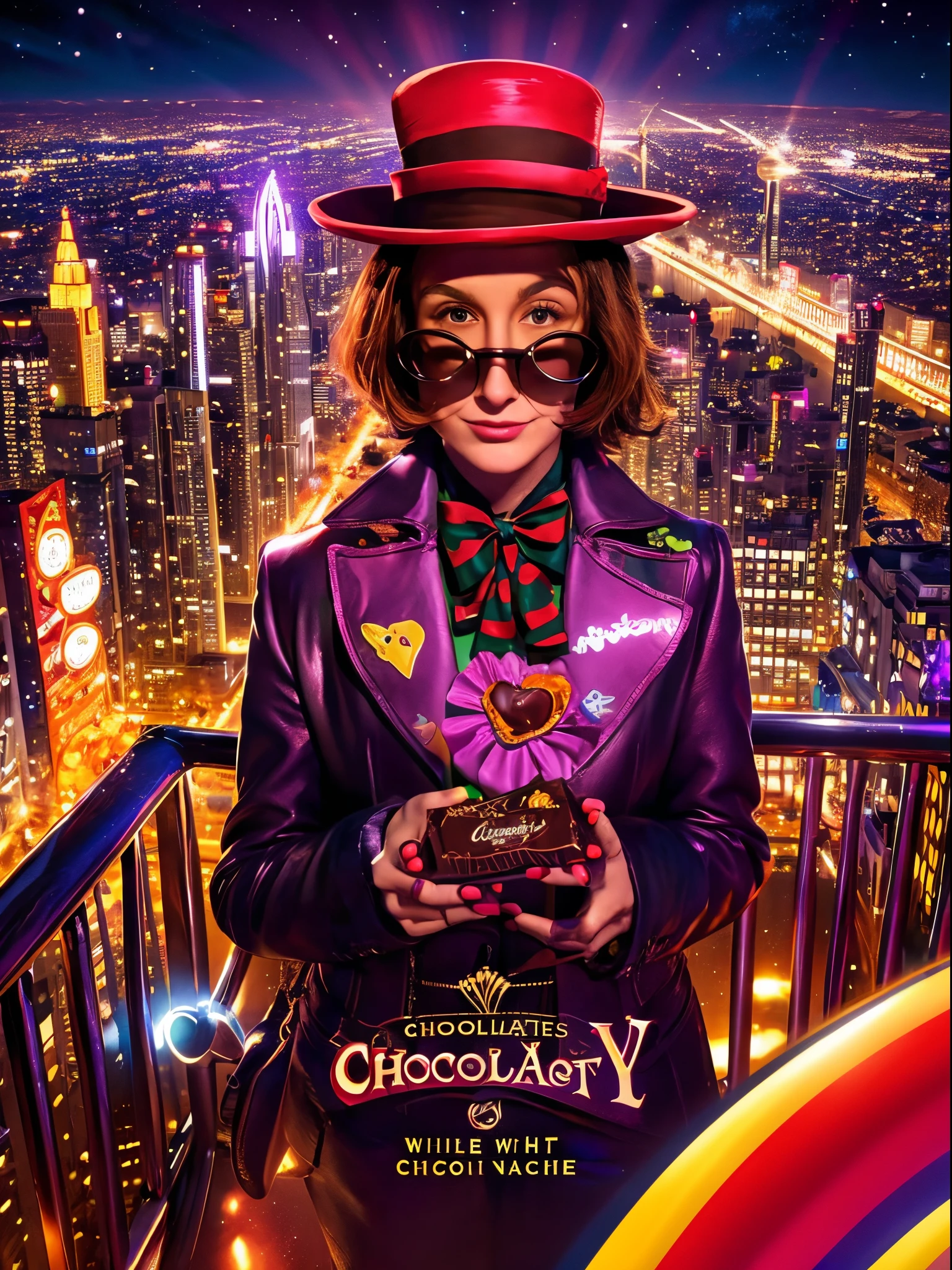 chocolate night city. willy wonka