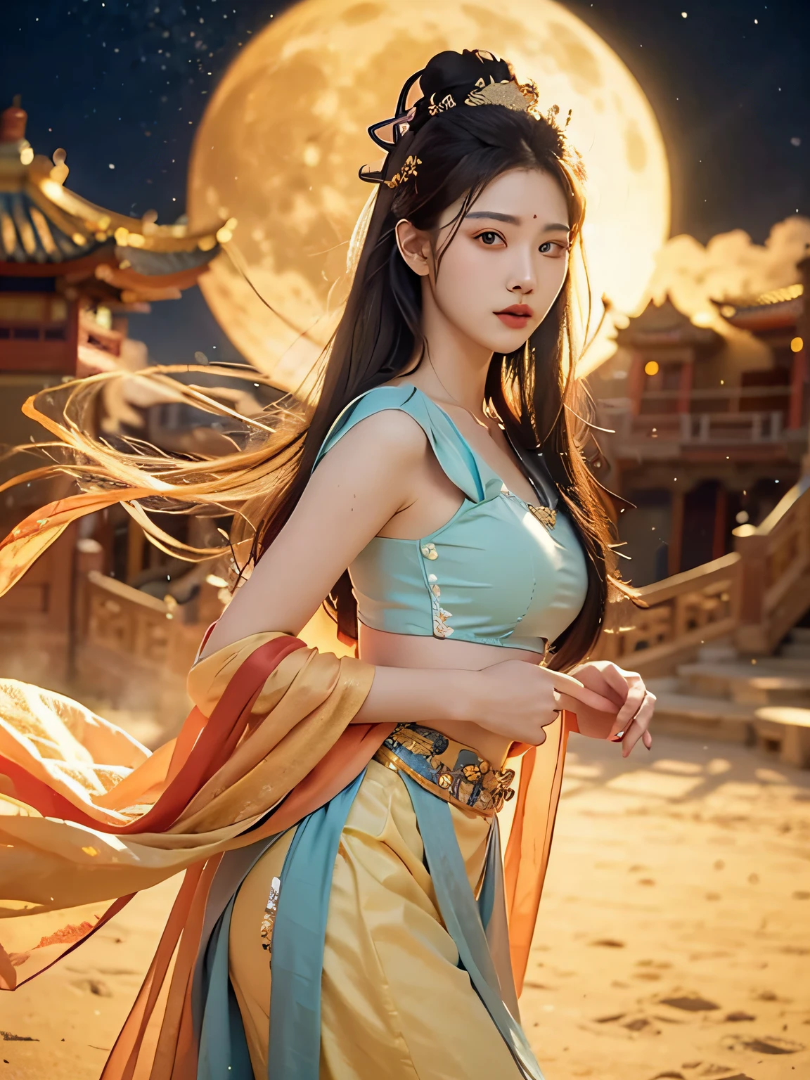 Its shape also,Amazing,Graceful Dragon。Rong Yao Qiu Ju,Huamao Chunsong。The hair is like a light cloud, the moon is shrouded,Drifting like the return of the wind。Far away,Like the sun rising into the sky;Forced to find out,Burning waves。
Fiber is good,Shorten fit。Shoulders as if cut by a knife,Waist as usual。Neck extension,Opalescence。Fangze without adding,Lead Huafuyu。Clouds,Eyebrow trimming。Dan lips are outward,Opalescence teeth are fresh。Bright eyes,Auxiliary Inheritance Rights。
It's beautiful,Yi is still relaxed。Tender and affectionate,Flattering over language。Odd costumes,Bone image should be pictured。The brilliance of the cloth,The Beauty of Eryaobi。Jewelry wearing gold,Embellished with pearls to shine on the body。
Practice the literature of the long journey,The light coat of the mist。The fragrance of the faint orchid,Walking through the mountains。So it suddenly turned around,Take it for fun。Left leaning on Cai,Right shade laurel flag。Hold your wrist in the gods,Genshiba no Chose。