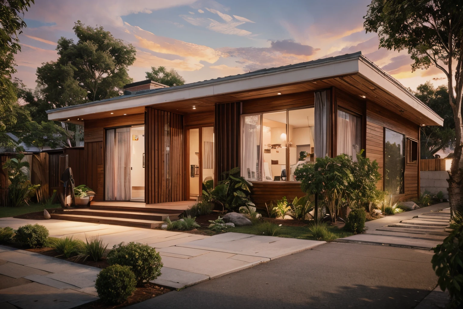 pink house rendering