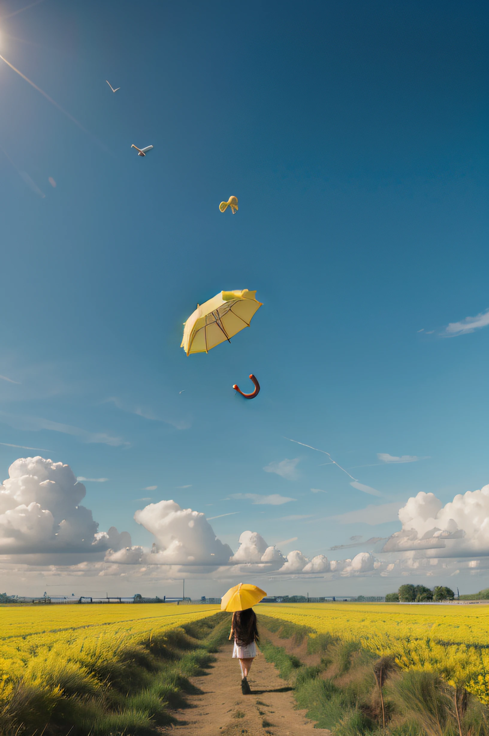 yellow umbrella