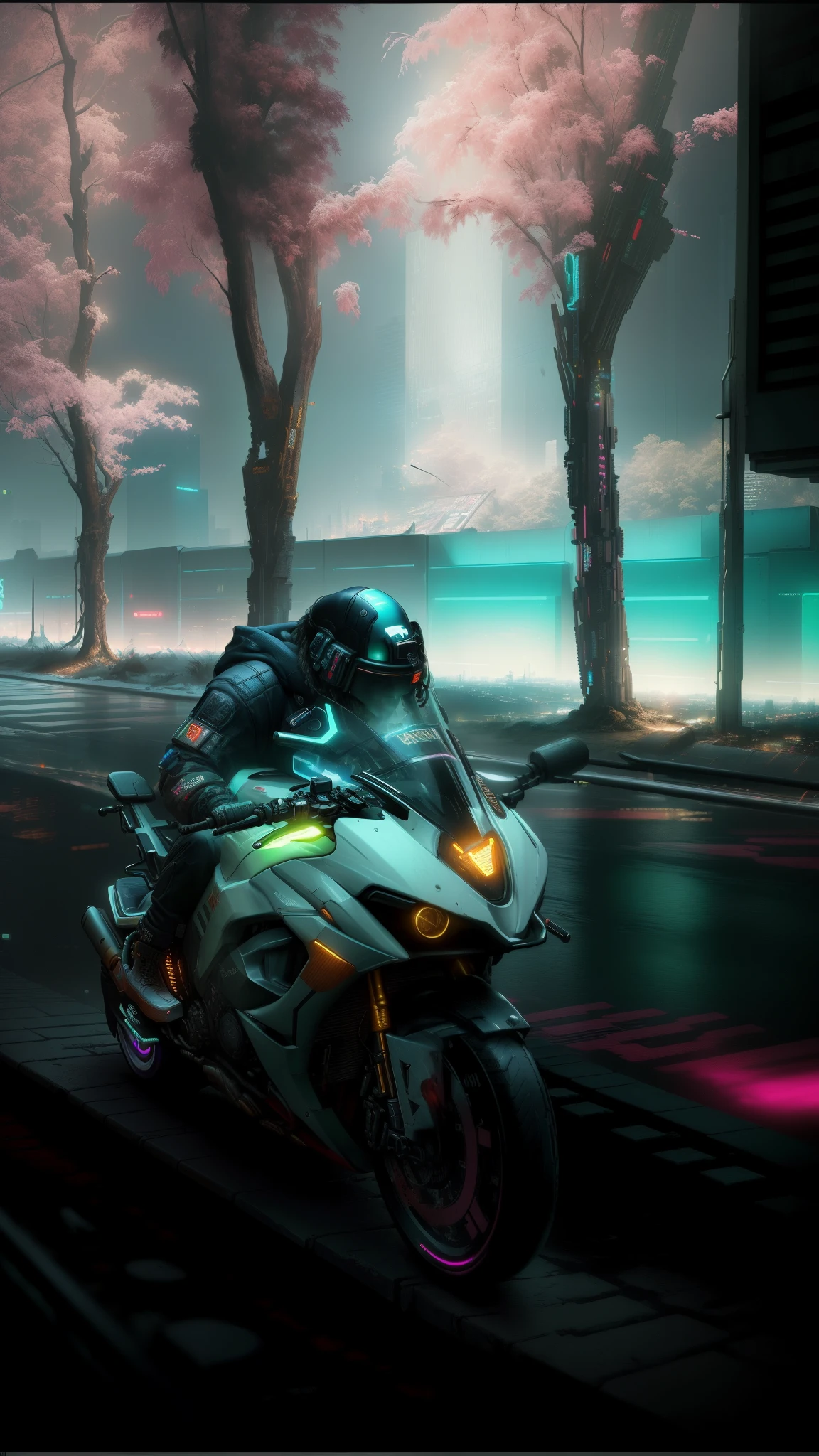 (( Cyberpunk)),(RAW, Best quality, high resolution, masterpiece: 1.3) ,(hiperrealisme:1.1),(detail:1.2)8k,check background, excellent lighting, brightness lighting,(bokeh)