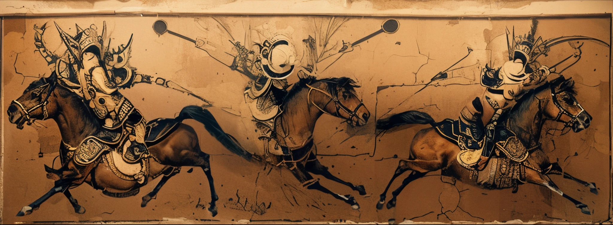 Complete the drawing of the man and the horse in the middle