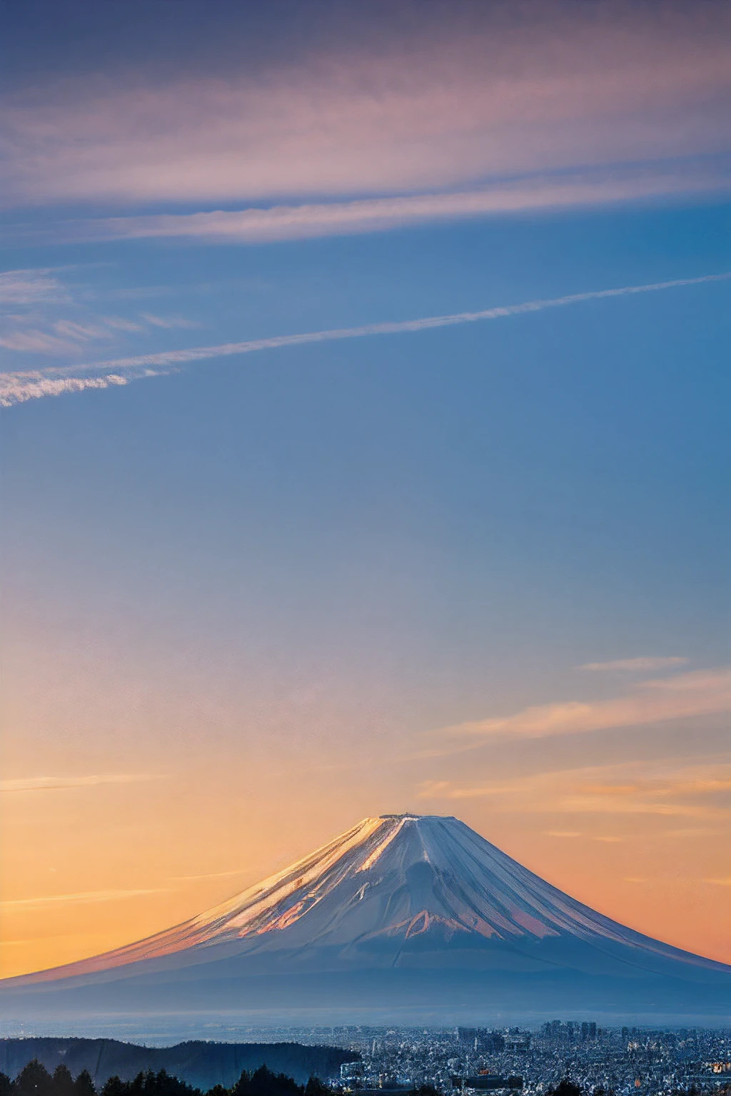 Auspicious photos suitable for the Japanese New Year'2024 s card Sunrise Mt fuji Kadomatsu City will be placed。