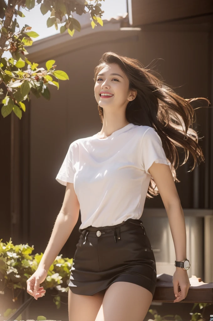 ((highest quality)), ((8K)), ((masterpiece: 1.3)), (Perfect appearance), (Photorealism: 1.6), (Woman standing in the middle of the stage: 1.8), (Dazzling white horizon: 1.6), (Top light off), (Border light off), (Front light off), (Pin spot light off), (A strong wind is blowing from right to left on the screen.: 1.6), (60 years old, Japanese Mature), ((Realistic skin texture)), (Fine lines all over the skin), (Dull skin), (Facial wrinkles), (Wrinkles around the eyes), double eyelid, Tear bags under the eyelids, Smiling with the corners of his mouth turned up, Lips open, Woman with long hair, (Smooth Hair), (Long hair blowing in the wind: 1.2), Blouse and long skirt, (A long skirt fluttering in the wind: 1.2), (Focus on the upper body: 1.6),