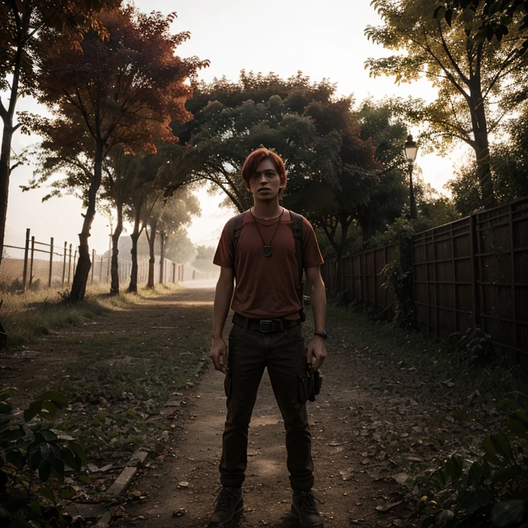 the future , red , boy , jungle , horror , sky, Avenue , Dust , dark , demons