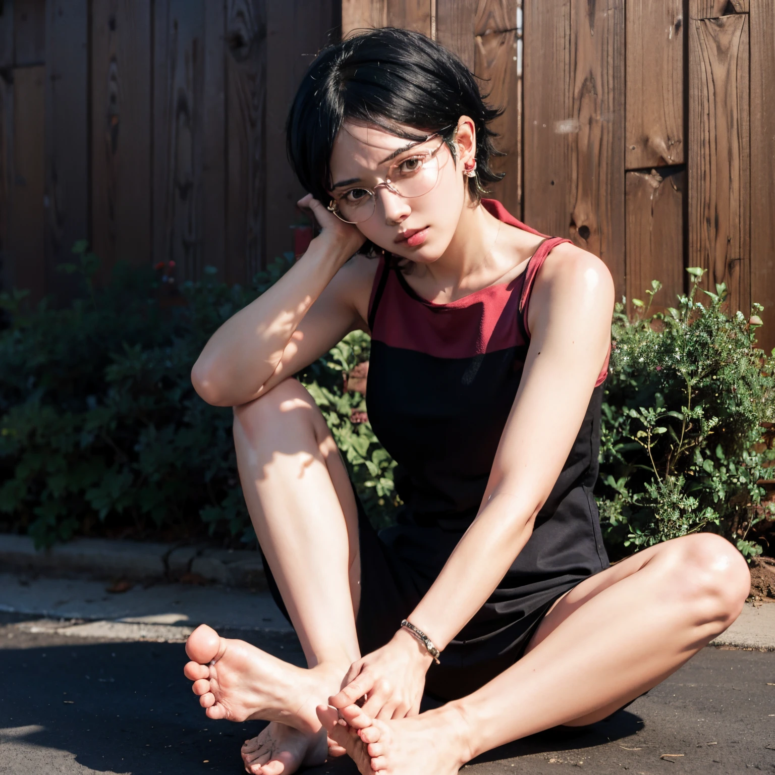 Sarada Uchiha, feet