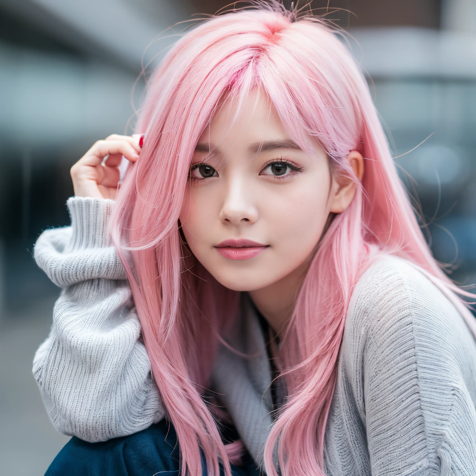 Pink hair