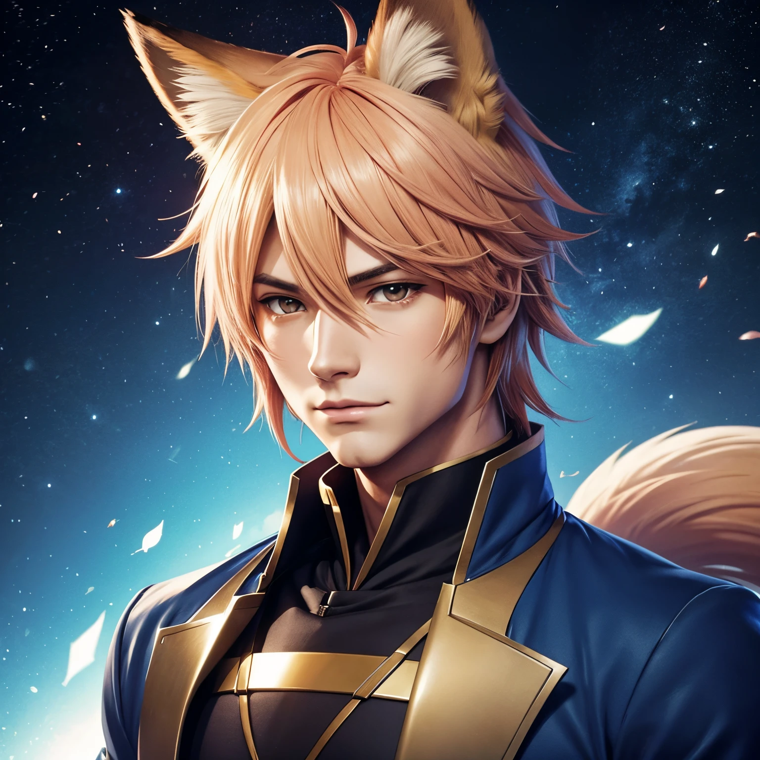 anime fox soft male demihuman