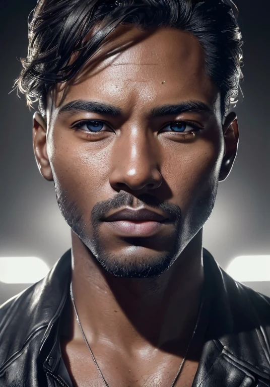 analog style, model shoot style, RAW close portrait of a 1g black male , ((beautiful face: 1.7,
perfect face:1.3)), (from above:1.2), best quality, epic (by lee jeffries photo, sony a7, 50 mm, pores:1.5, colors, hyperdetailed:1.5, film grain:1.4,
hyperrealistic: 1.5), hyper-realistic lifelike texture, masterpiece, unreal engine 5, Extremely detailed CG unity 8k wallpaper, realistic eyes,
Madly detailed photo, (ecstasy of light and shadow, deep shadow), (Winner of the Pulitzer Prize for Photography and Taylor Wessing Photographic Prize)