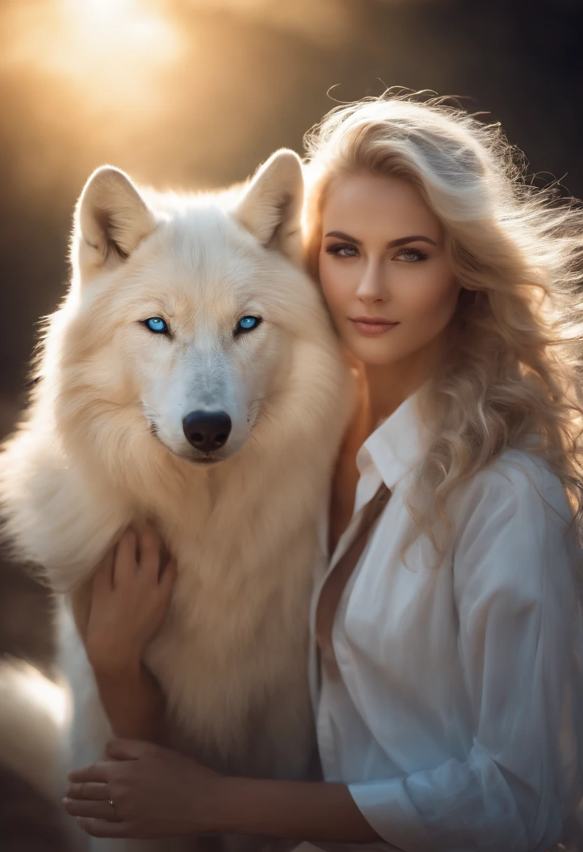 Mysticism, legend, White wolf and girl, ((White wolf and girl)), (huge wolf), (a huge white wolf guards a beautiful girl), motion, running, Running on the Milky Way, blue eyes, White wolf fur glows with silver sparks, (young girl, very young), NSFW, (age16 years), (NSFW), blue eyes, Hourglass figure, big breasts, Broad Buttocks, blonde goddess, seductive smirk, ssmile, beatiful face, perfect white haired girl, lips ajar, blue eyes, blonde woman, Very long curly hair, clothes transparent, transparent air payment, Silver collar, Silver Belt, Silver sandals, Happy posture, cute seductive smile, a beautiful blonde, good young girl, Good viewing angle, attractive pose, Sweet girl, sexy pose, a gorgeous blonde, full length image, full length image, ((background galaxy Orion Nebula)), Starry sky background, Two moons, Orion Nebula, Milky Way galaxy at your feet, Professional, (4k photos:1.1) in front of a, (sharp-focus:1.3), High level of detail, carrying (Low shirts:1.2), Beautiful Detail Face, brown eye, longue blonde hair, (Attractive young woman:1.3), (seductive:1.1), (Paint:1.1), (Masterpiece: 1.5) (Photorealistic: 1.1) (bokeh) (Best Quality) (detail skin texture, pores, hairsh: 1.1) (Intricate) (8K) (HDR) (wallpapers) (Cinematic lighting) (sharp-focus)