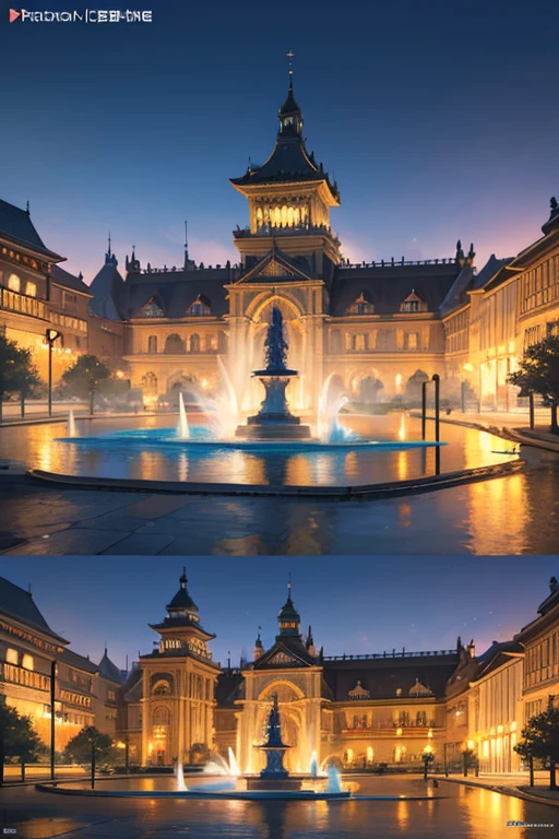 (best quality,4k,8k,highres,masterpiece:1.2),ultra-detailed,(realistic,photorealistic,photo-realistic:1.37),palace,beautifully-drawn architecture,anime-style architecture,high school building,anime background,anime scenery,anime landscape,Madhouse Studio anime style,anime visual background,beautiful anime scenery,royal garden background,anime still frame,anime static image,random background scene,anime screenshot,anime movie background,fountain,anime scene with fountain,anime cartoon scene