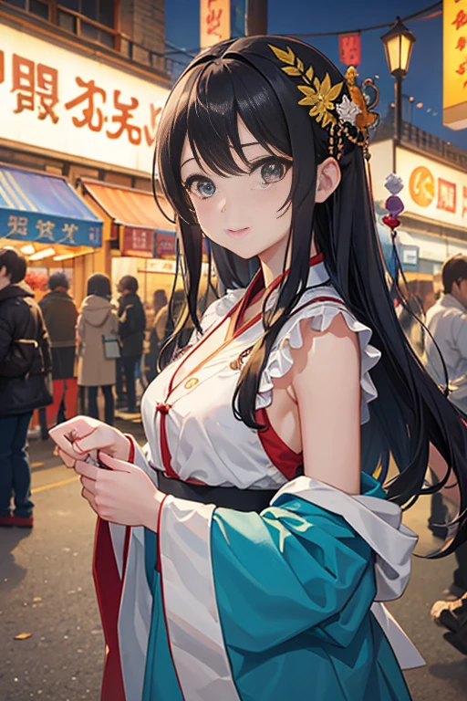 in a bustling market,People are walking bustling through,Various tables and tents are set up。The market is filled with animation atmosphere,It’s like blending into a jade camping world。In this corner of the market,There is a picture showing the characters in the anime-Yu Ruying and Jiulang。Their images look like they came out of anime screenshots,vividly displayed in front of people。The entire market has created a strong animation scene,It’s like traveling to the animation world of 2012。
The market is crowded with people,Overcrowded,Some people are purchasing goods,Some are enjoying the food,Some are listening to the performance of street performers。The rhythm of music and laughter echo in the market air,Adds life and vibrancy to the whole scene。The market was caught on camera,Like a screenshot from an animated movie。
In this animation market,Every corner is full of detailuildings、Signage、Merchandise stalls,Everywhere makes people feel happy and excited。The characterpressions and movements are instantly frozen on the screen,Show the personality and charm of the character。The colors in the market are bright and rich,Delicate depiction makes the whole picture come alive,You can feel the lively atmosphere of the market。
The entire market is illuminated by soft lights,Create an atmosphere like a fairy tale world。Lights shine on people's faces,Highlight their expressions and features。Detailed shadow and light changes,Create realistic and engaging visual effects。
This is a high-quality painting,Present 4K or 8K level of detail。Every detail in the picture is presented very realistically,It's like you can see every hair at a glance,The texture of each 。colors full、Layered,It gives an immersive feeling。This painting is like a work of art,Capable of touching the viewer's heart。