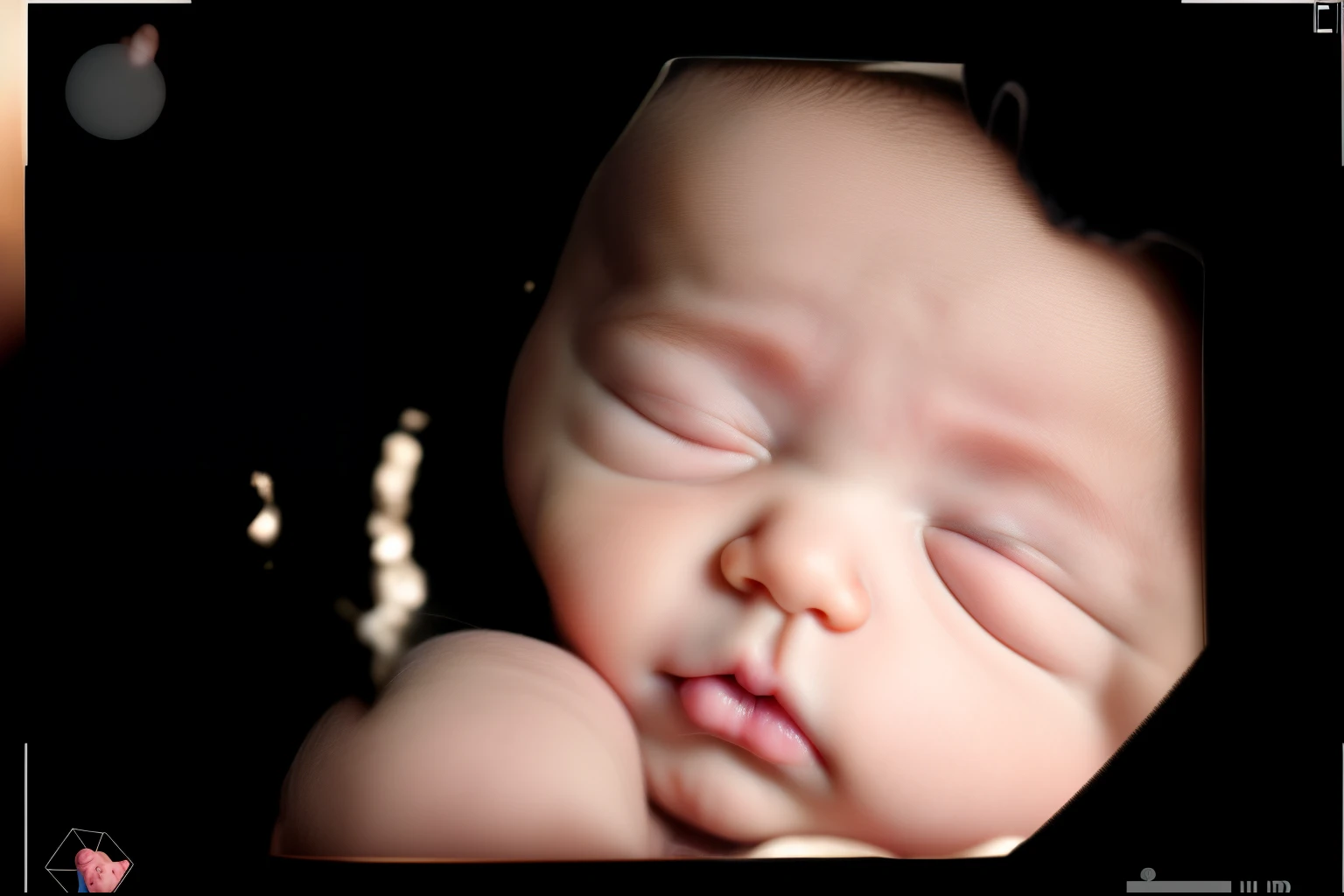 portrait, sleeping baby, fetus, inside womb, rosy face, hd, realistic, cute, baby girl,  8k, uhd, high quality, sharp focus, he composition beautiful rich and bright