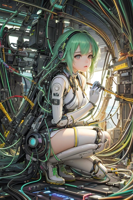 (masterpiece, top quality, best quality, official art, beautiful and aesthetic:1.2), extreme detailed,colorful,highest detailed ((ultra-detailed)), (highly detailed CG illustration), ((an extremely delicate and beautiful)),cinematic light,
cultivation tank,1girl, long hair, solo, underwater, very long hair, bubble, barefoot, air bubble, breasts, bodysuit, submerged, anklet, convenient censoring, freediving, medium breasts
full body,machine made joints,blood vessels connected to tubes,mechanical vertebra attaching to back,mechanical cervial attaching to neck,expressionless,wires and cables attaching to neck,wires and cables on head,character focus,science fiction,blood,