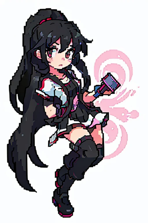 Anime girl with psychotic and yandere expression portraying a young girl in 4K anime style and moe art style. The art is of high quality and follows a credible design, incorporating student elements and wearing all-black clothing and having long, dark hair. The digital illustration features a young girl in 2D anime style, with a modern and contemporary approach. The image resolution is 8K.