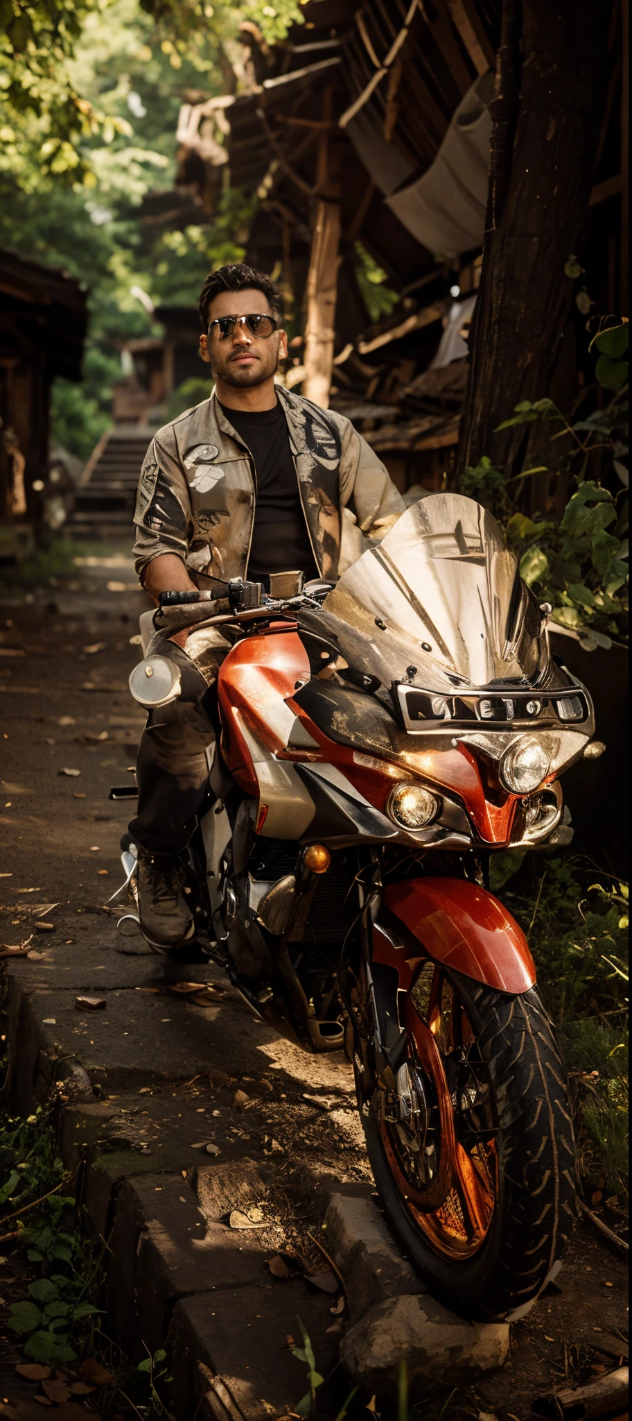 Change the background, beautiful place, handsome look 4k photo
