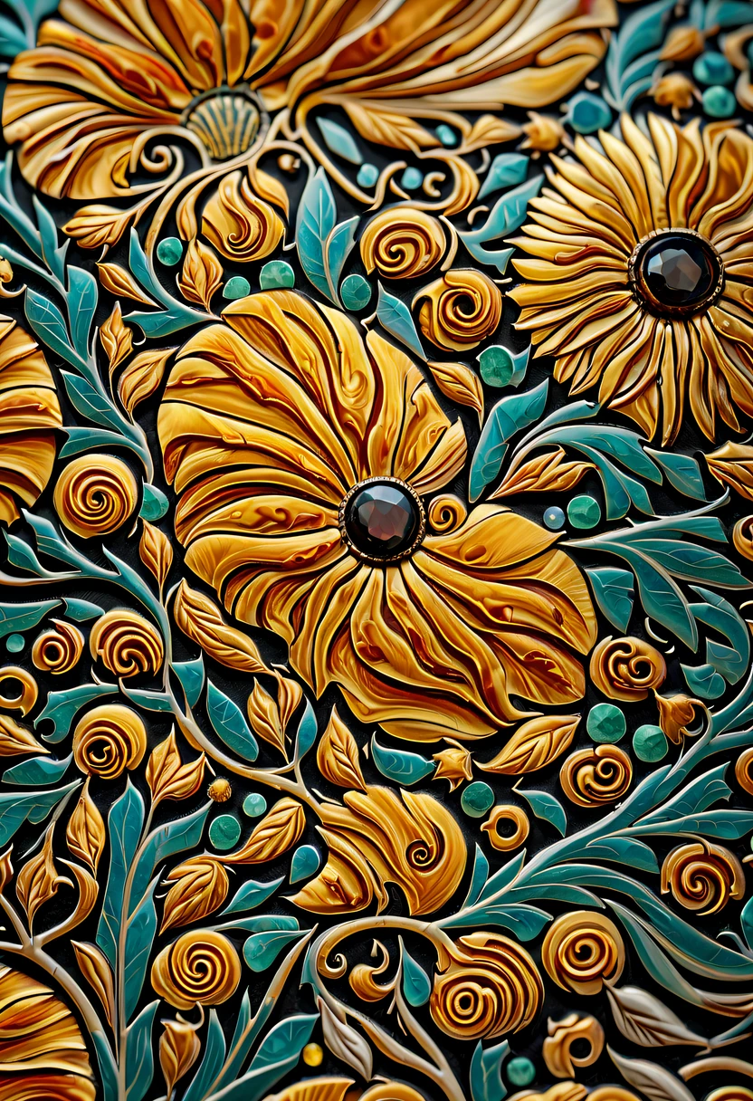 Metal sunflower,full iron,metalictexture,metallic luster,inlaid gemstones