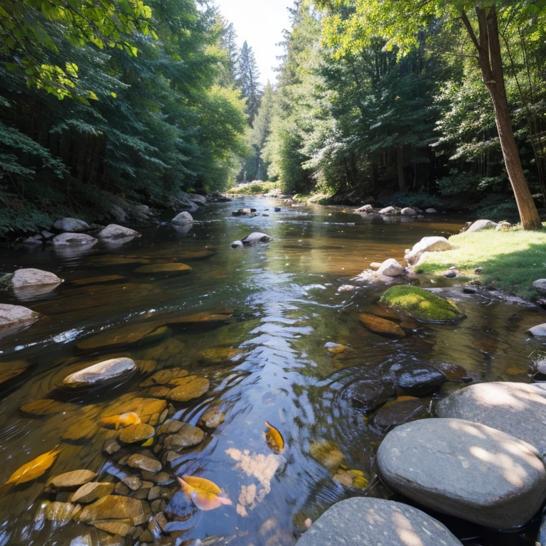Stone fishing woods creek