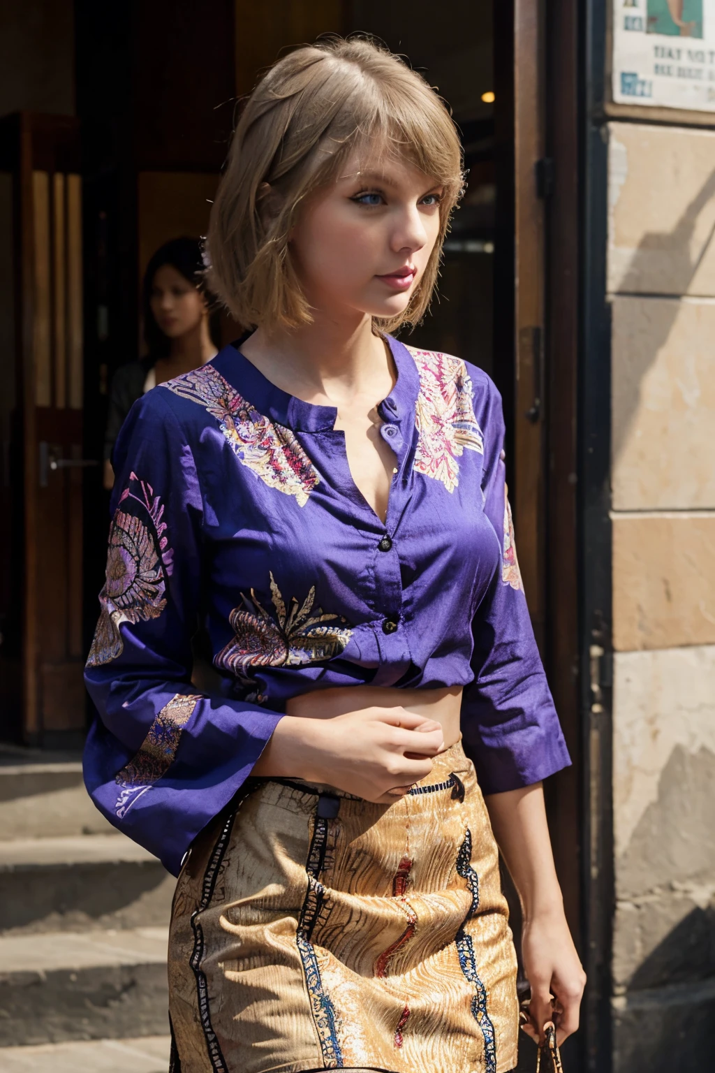 an image of taylor swift wearing batik