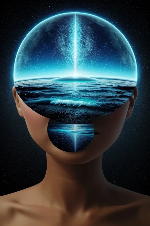 Design a visual representation of the complexity of human thought and consciousness. Consider using surreal elements or symbolic imagery.