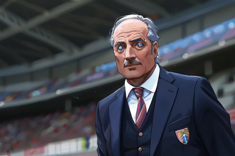 arafed man in a suit and tie standing in front of a stadium, leonardo fioravanti, 1285445247], 2263539546], vincenzo riccardi, jean pierre ugarte, roberto benardi, mimmo rottela, roberto bernardi, stefano tamburini, instagram picture