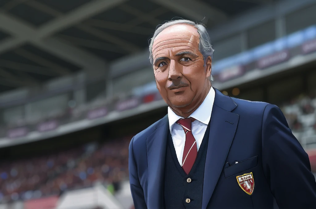 arafed man in a suit and tie standing in front of a stadium, leonardo fioravanti, 1285445247], 2263539546], vincenzo riccardi, jean pierre ugarte, roberto benardi, mimmo rottela, roberto bernardi, stefano tamburini, instagram picture