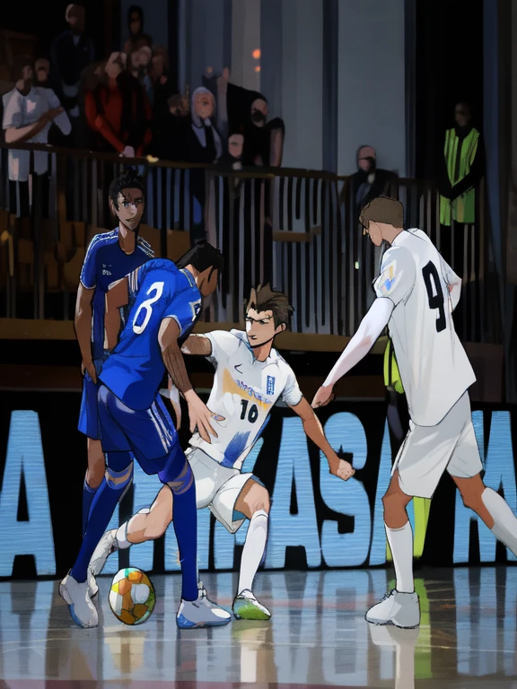 several men are playing a game of soccer on a court, reddit post, andrzej marszalek, highlight, adam varga, highlights, luka mivsek, daniel dociu, indoor shot, thumbnail, valeriy vegera, trending dribble, taras susak, dribbling, cover shot, kacper niepokolczycki