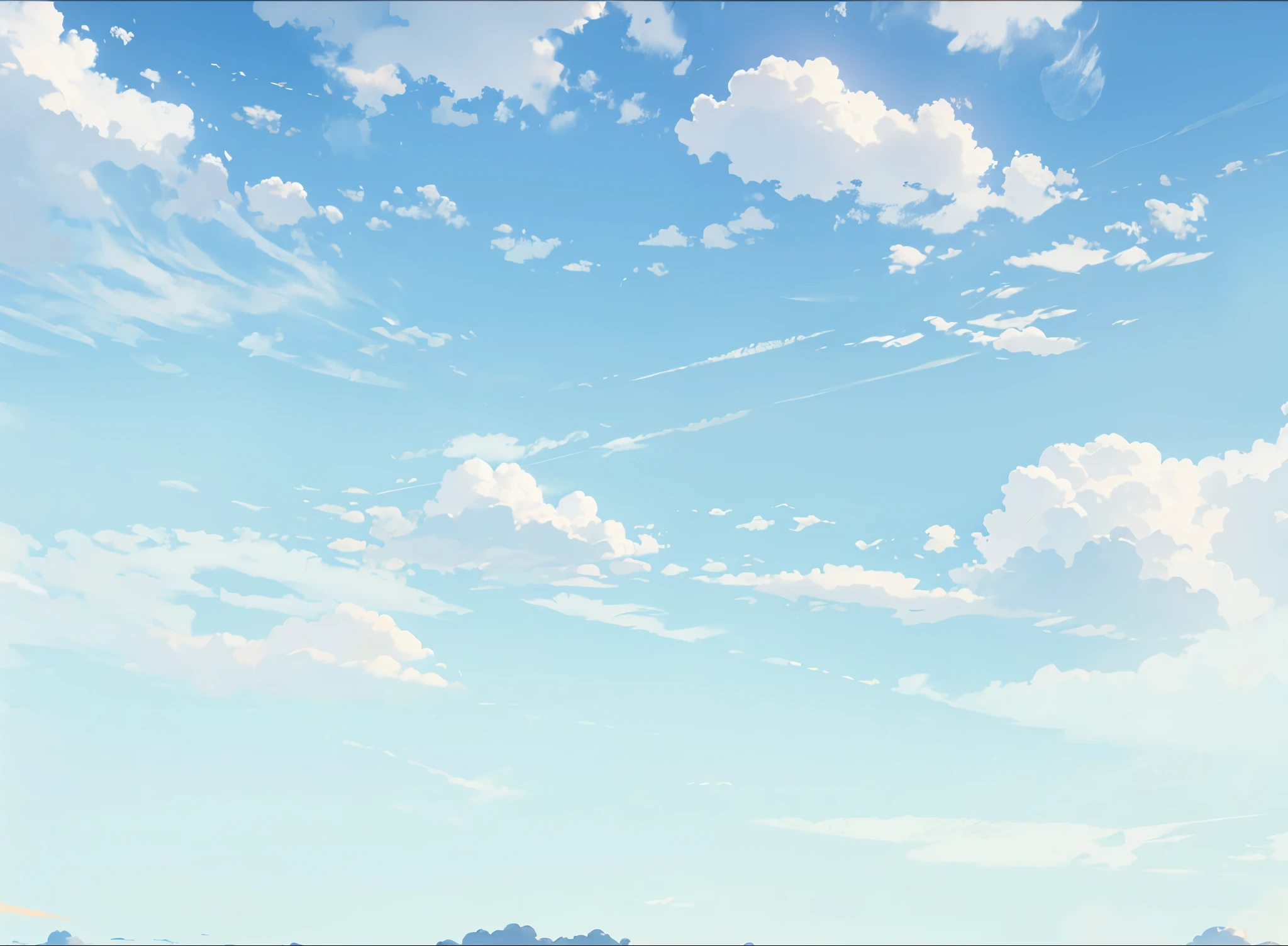 blue sky, clouds, overcast,
