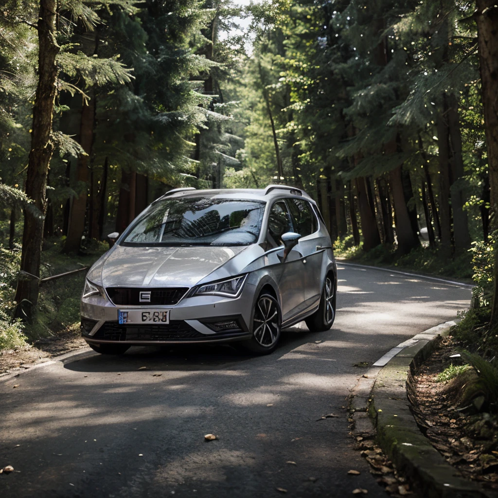 Seat Leon 5f kombi, steht in wald und lichter an