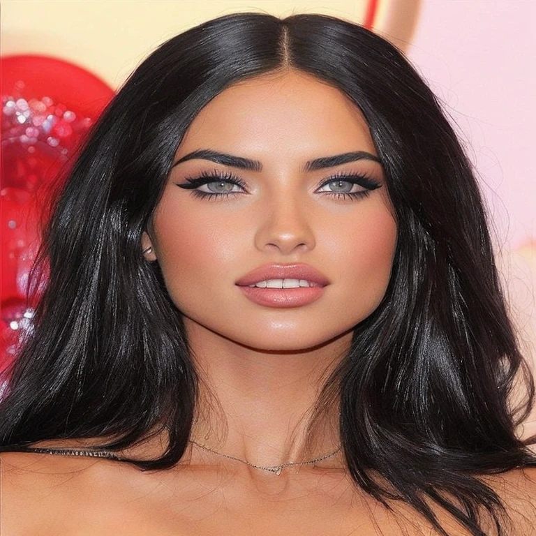 a close up of a woman with long black hair and blue eyes, adriana lima, perfect face ), megan fox with heavy eye makeup, most beautiful woman on earth, portrait demi rose, jaw dropping beauty, gorgeous latina face, victoria's secret model, sexy lips :5 stylish, tanned ameera al taweel, lips of megan fox, extremely beautiful face