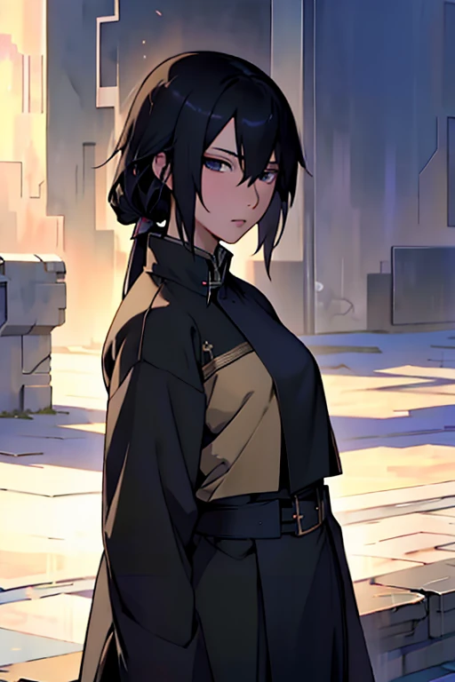 a picture of an exquisite beautiful female ,masterpiece, woman,korean uniform dark magic art