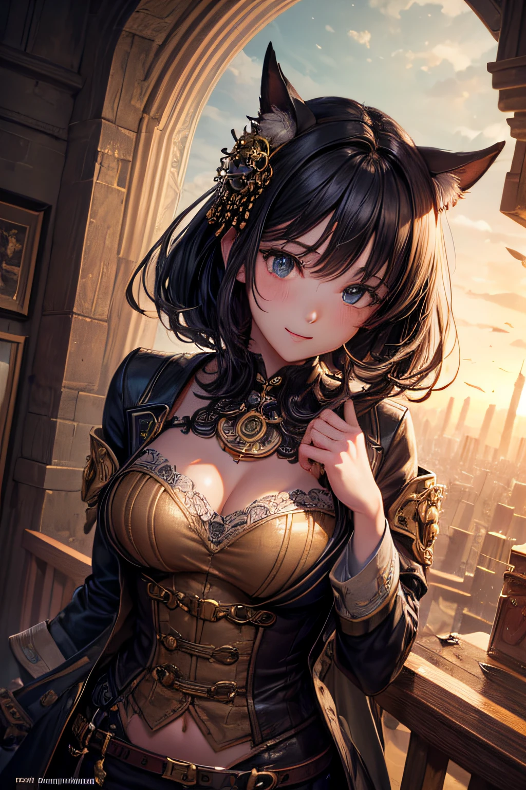 Girl, SteamPunk, Gauntlets, Mechanical Arms, Mechanical Eyes
