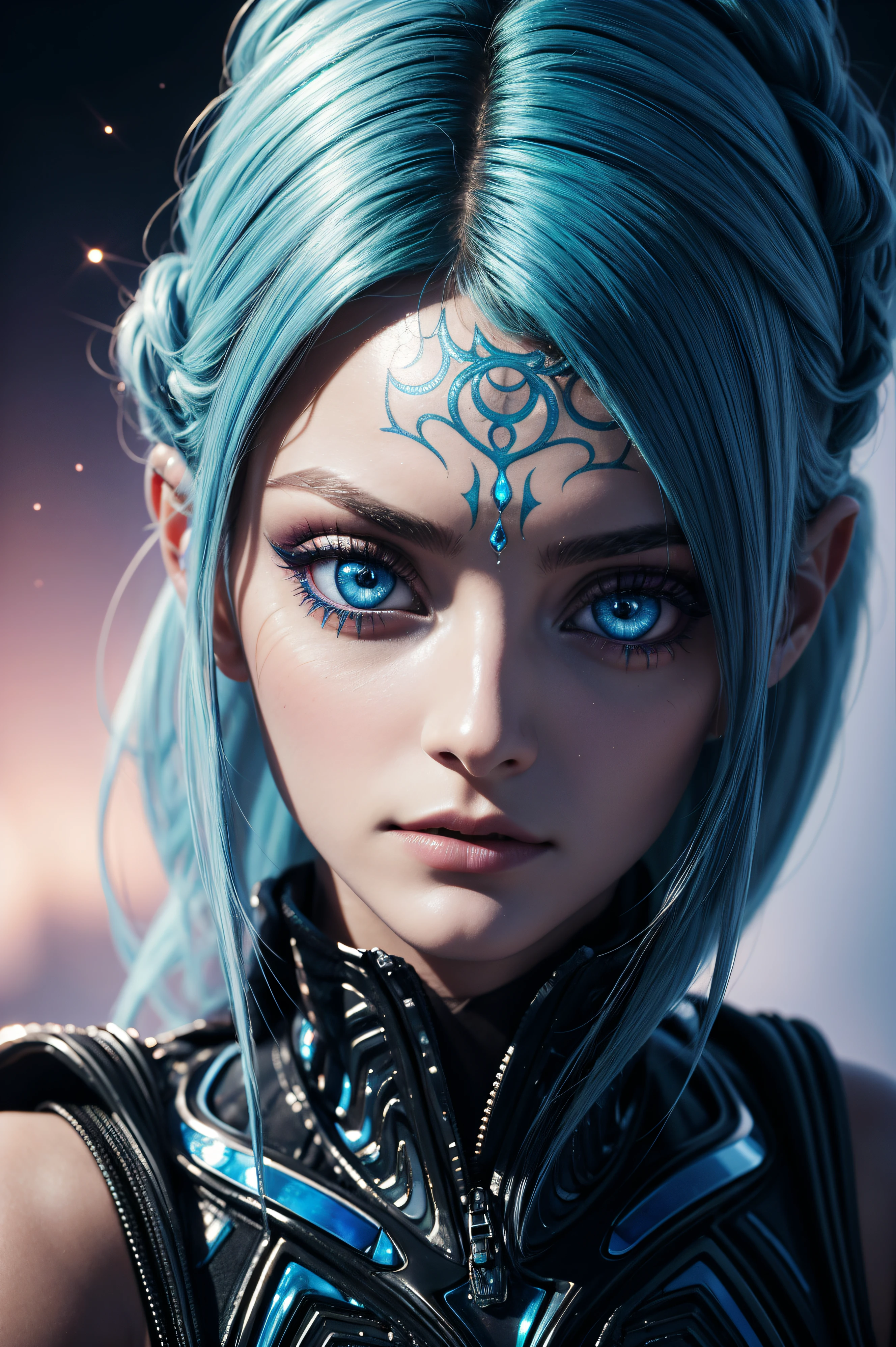 Paris Jackson, wearing alien sexy clothes transparent. professionally retouched, soft lighting, realistic, smooth face, perfect eyes, sharp focus on eyes, 8 k, high definition, insanely detailed, intricate, elegant. in a alien background.