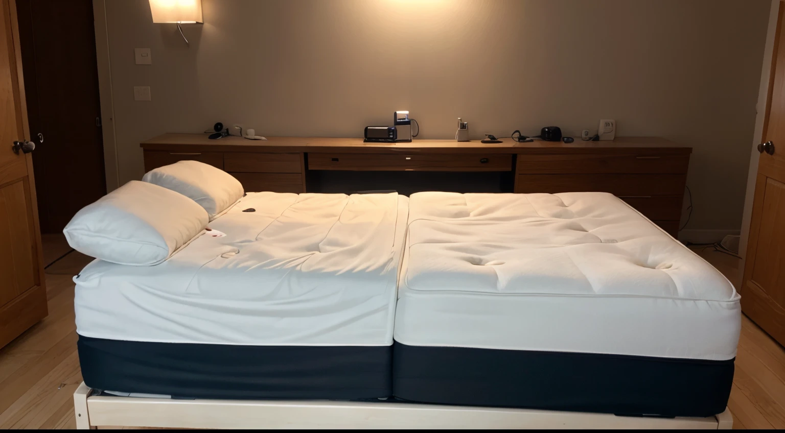 Make a mattress with new technology's like health conditions checking, massage systems and with sensors and mattress heating and cooling system